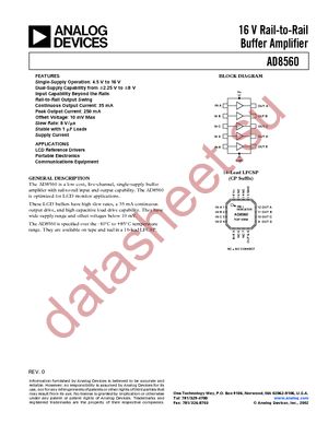AD8560ACP-REEL datasheet  